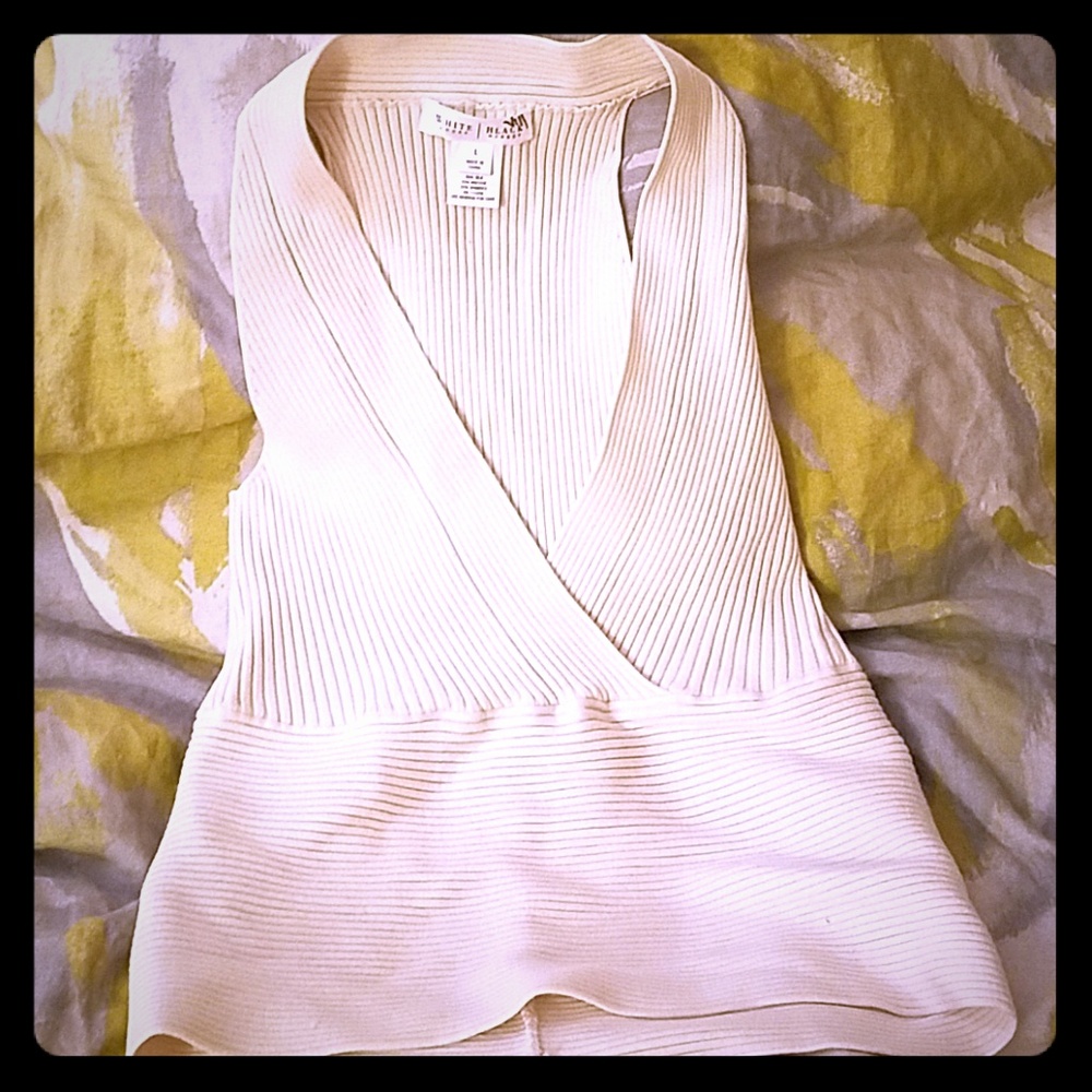 White House/Black Market white halter top